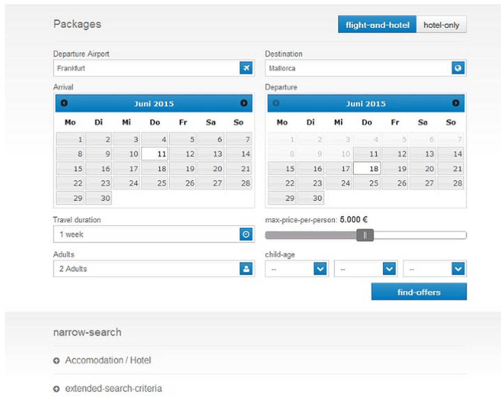 Tour Operator IBE Screenshot 1