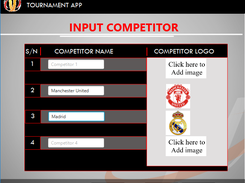 Screen for selecting copetitors