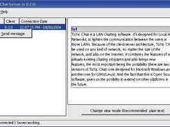 ToXic Chat Server version 0.2.0 - The main window