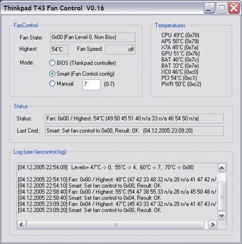 operatør Slange Skulle Thinkpad Fan Controller (tpfancontrol) download | SourceForge.net