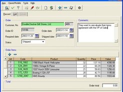 Orders screen on Windows XP