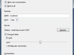 Throttling port forwarder running on Windows 7