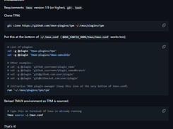 TPM (Tmux Plugin Manager) Screenshot 1