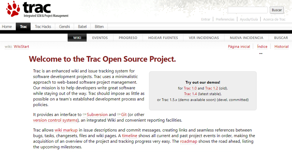 Trac Screenshot 1