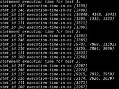 statement-level performance profiling