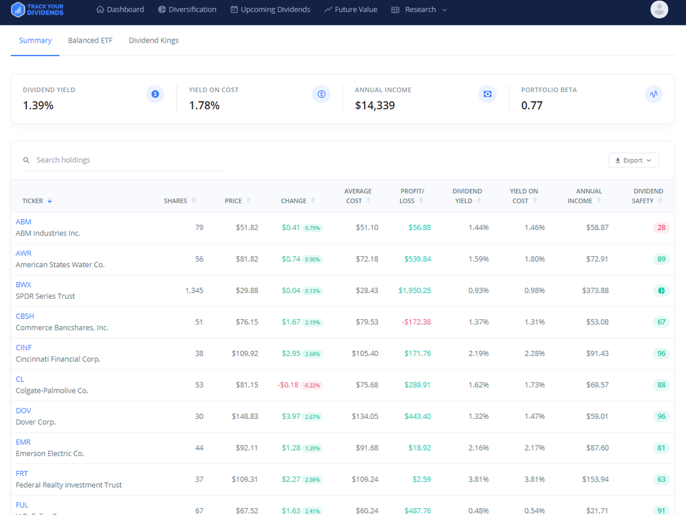 Track Your Dividends Screenshot 1