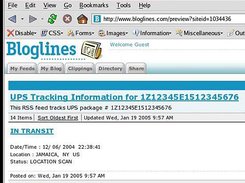 Track2rss in BlogLines