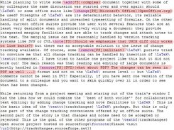 LaTeX source of text using the commands of trackchanges.sty