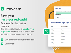 Don't worry about the tech stuff. We've got you covered! Seamlessly integrate your tools with Trackdesk and get started within minutes. Stripe, Tipalti, WooCommerce, PayPal, Magento, Zapier, Shopify, and more are included in all our plans.