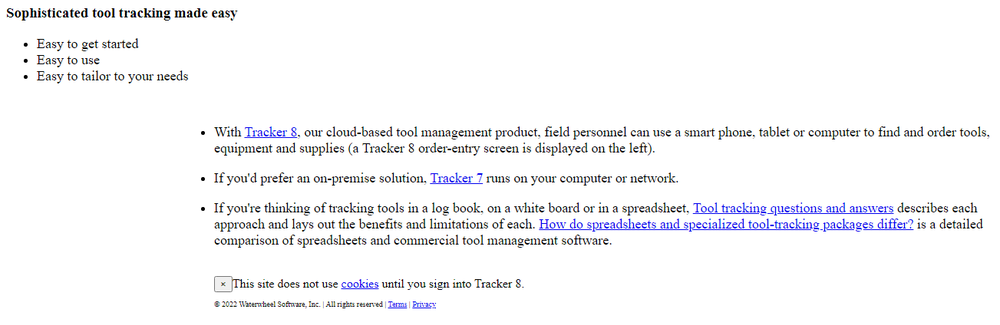 Tracker 8 Screenshot 1