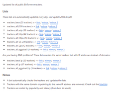 trackerslist Screenshot 1