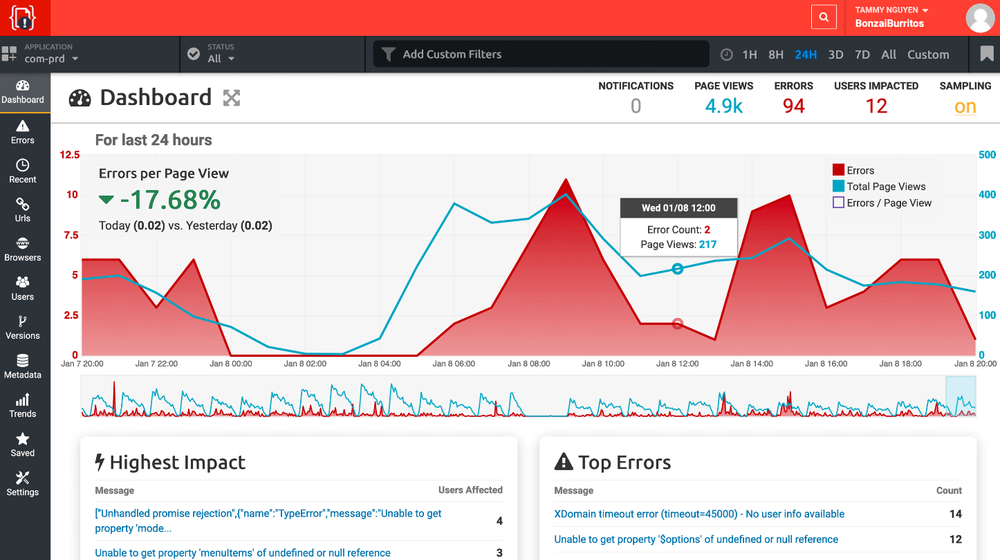 TrackJS Screenshot 1