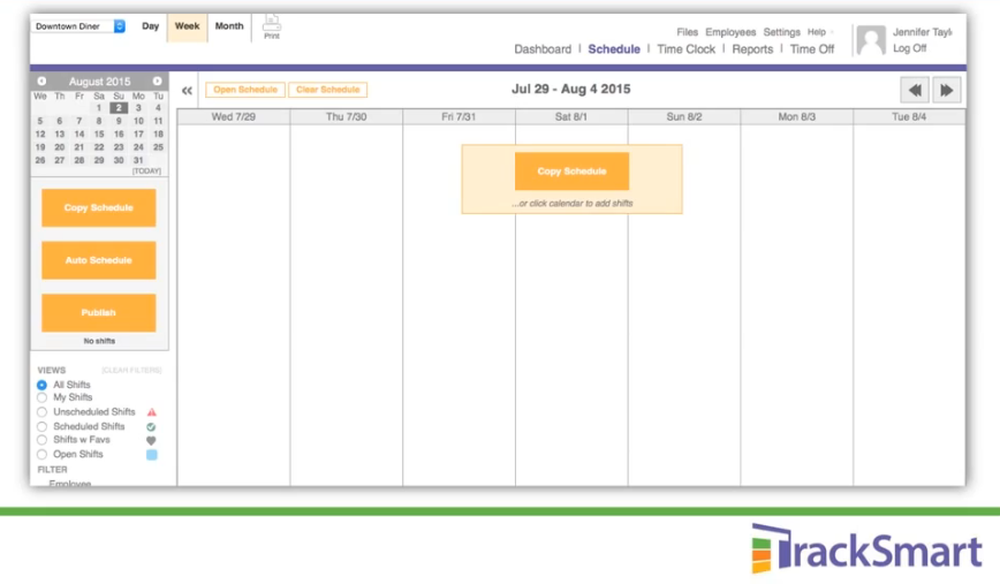 TrackSmart Scheduling-AddShift