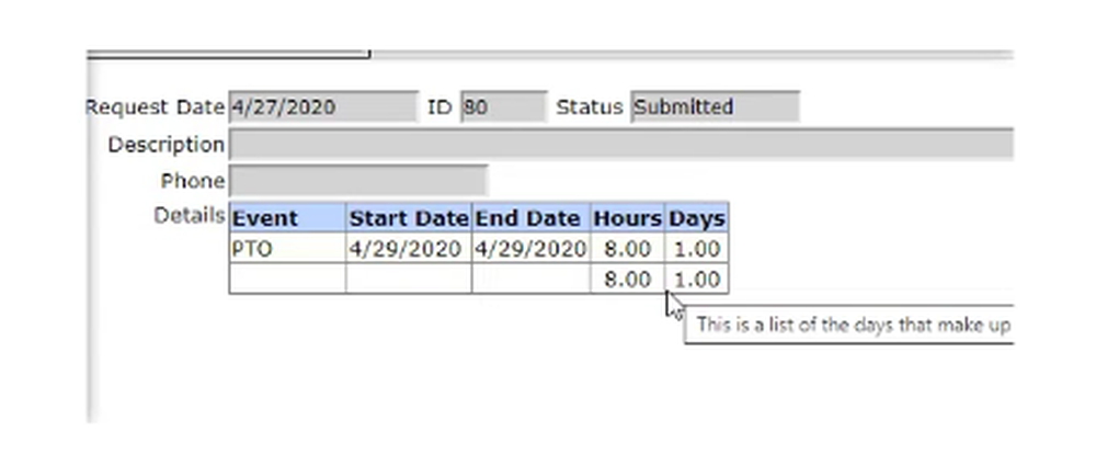 TrackStar PTO Tracking Screenshot 1