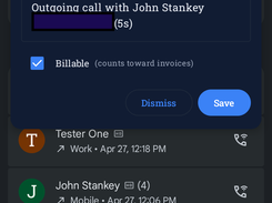 TrackTIme Automatic Popup UI