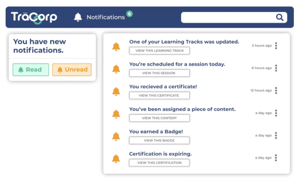 TraCorp LMS Screenshot 1