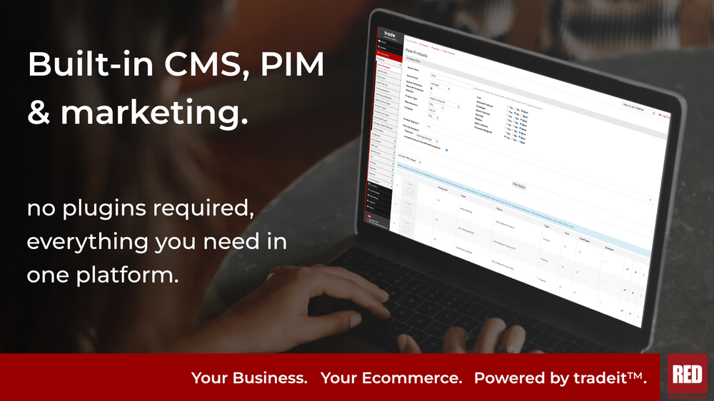 Built-in CMS, PIM and marketing. No plugins required, everything you need in one platform.  Global ecommerce made simple. Multi-language, multi-currency, tax and fulfilment ready.  One platform, total control. Manage multiple sites, brands, and regions from a single admin.  Advanced B2B tools. Role-based accounts, contract pricing, and approval workflows out of the box.  Seamless integration made simple. Connect tradeit™ with ERP, CRM and back-office systems for unified commerce.  Kind Regards, Matt  Matt Jura | Managing Director | Red Technology | TEL: +44 (01865) 880800 | matt.jura@redtechnology.com | www.redtechnology.com   From: Calvin Litchfield <calvin.litchfield@redtechnology.com>  Sent: 16 September 2025 15:22 To: Matt Jura <matt.jura@redtechnology.com> Subject: RE: review sites - copy  Thanks Matt.   Kind regards, Calvin Calvin Litchfield | Director | Red Technology | +44 1865 880800 | calvin.litchfield@redtechnology.com | www.redtechnology.com            From: Matt Jura <matt.jura@redtechnology.com>  Sent: 16 September 2025 15:16 To: Calvin Litchfield <calvin.litchfield@redtechnology.com> Cc: RED Info <info@redtechnology.com> Subject: RE: review sites - copy  The updates to software review sites are making its way to AI search results.  I still have to update some with content and with slides, waiting for Sarah hopefully will complete this week.   Chat gpt:   Copilot:   Perplexity:    Gemini     Kind Regards, Matt  Matt Jura | Managing Director | Red Technology | TEL: +44 (01865) 880800 | matt.jura@redtechnology.com | www.redtechnology.com               This e-mail is for the use of the intended recipient(s) only. Any views or opinions presented are solely those of the author and do not necessarily represent those of Red Technology Solutions Ltd or any of its Affiliates. If you are not the intended recipient, be advised that you have received this email in error and that any use, dissemination, forwarding, printing, or copying of this email is strictly prohibited. We have taken precautions to minimize the risk of transmitting software viruses, but we advise you to carry out your own virus checks on any attachment to this message. We cannot accept liability for any loss or damage caused by software viruses.
