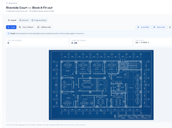 Interactive PDF drawing canvas with AI assisted scale calibration and tracing