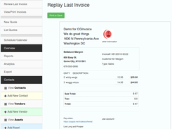 Preview or replay last invoice
