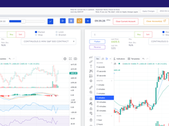 Multi chart trading simulator