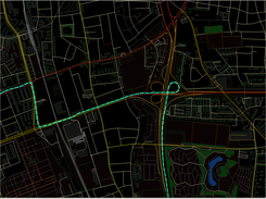 TrView, urban area with track import