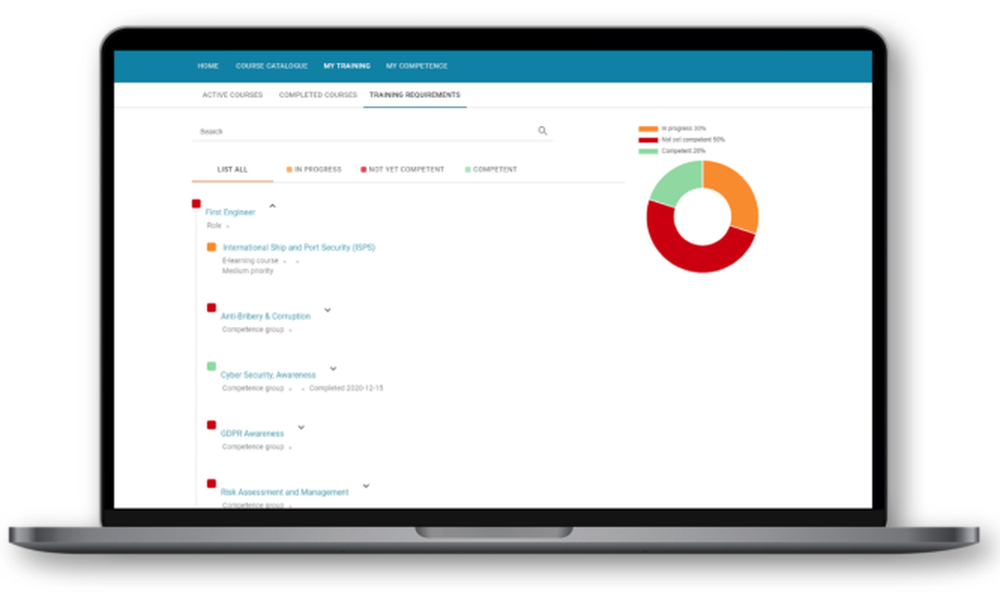 Trainingportal Screenshot 1