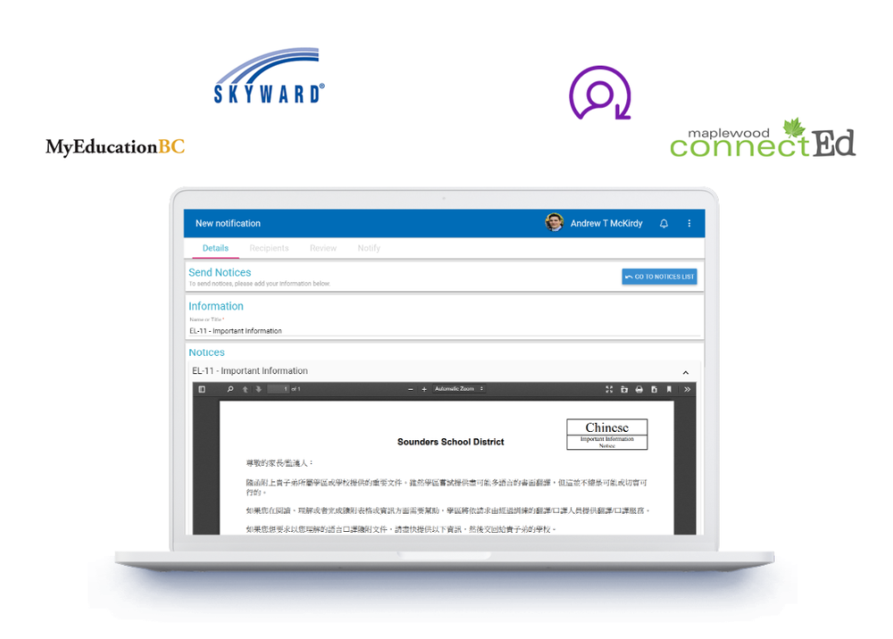 TransAct ParentNotices Screenshot 1