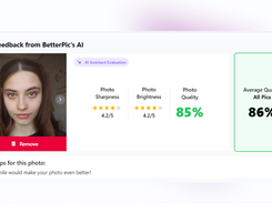 BetterPic AI feedback on input images