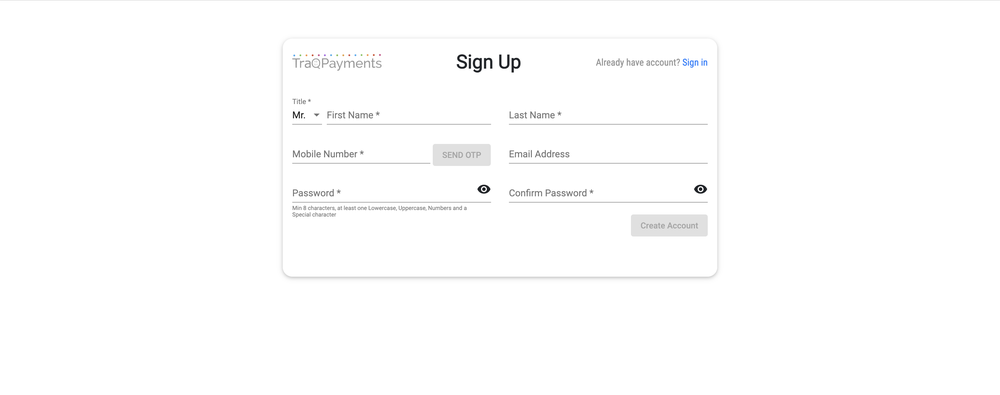 TraQPayments Screenshot 1