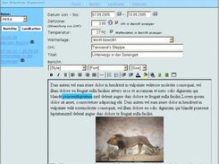Editing a report in the administration module.