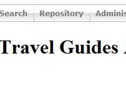 Travel Guides main menu