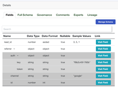 Tree Schema Data Catalog Screenshot 1