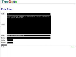 Editing item (reference to a file, web page, or a note)