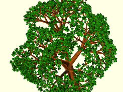 Tree rendered using OpenSCAD