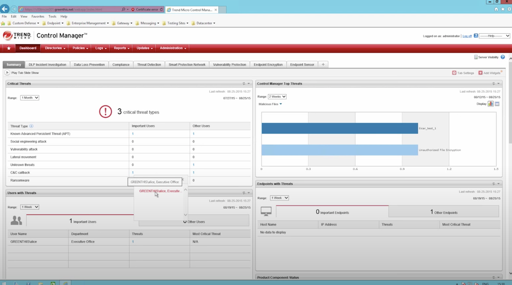 Trend Micro Web Security Screenshot 1