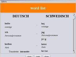 word list