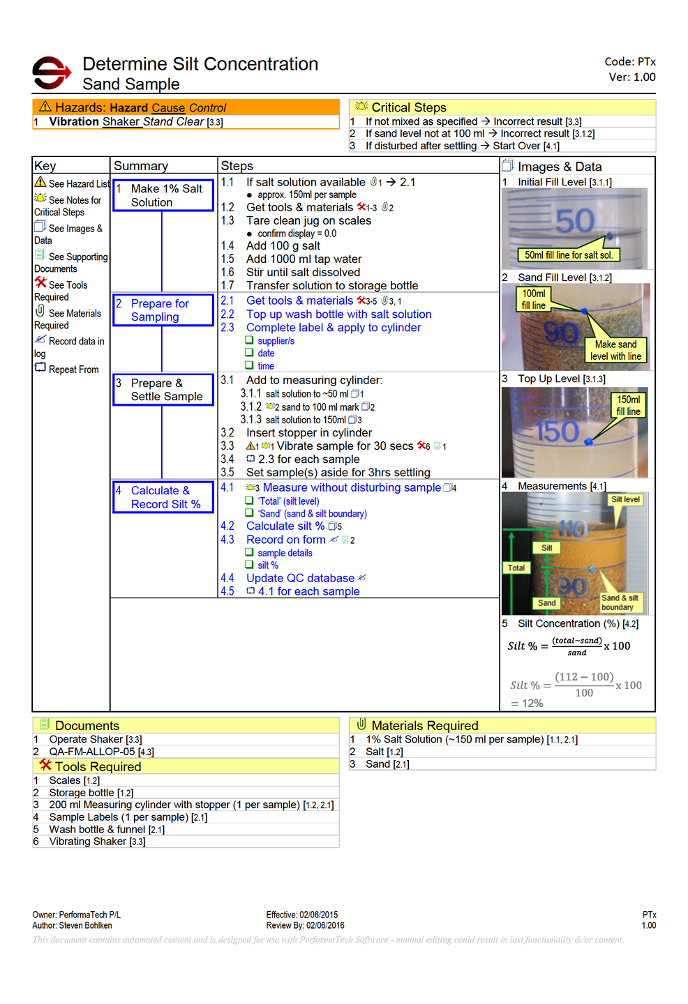 Example Standard Operating Procedure Sop Performatech Standard