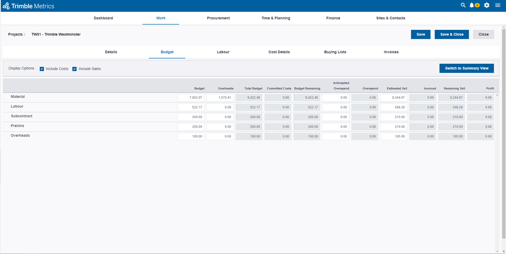 Trimble Metrics MEP Screenshot 1