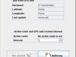 Main window on the GPS client