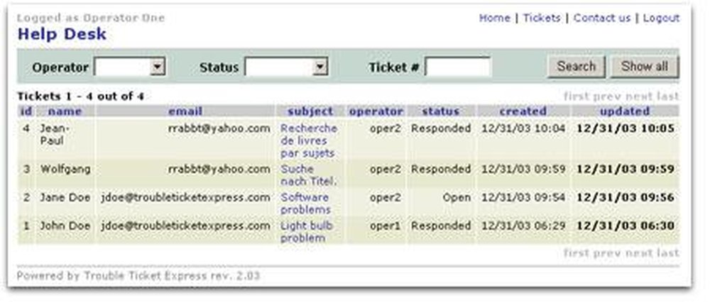 Trouble Ticket Express Screenshot 1