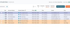 Koncert AI Parallel Dialer My Session Screen