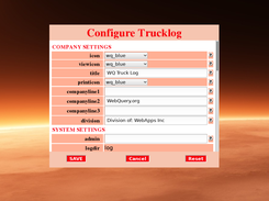 Configuration dialog