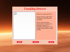 Driver dialog
