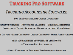 Trucking Pro Software Screenshot 1