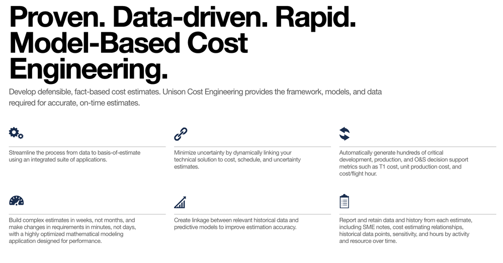 Unison Cost Engineering Screenshot 1