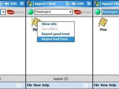 Appear Networks's mobile client showing 3 steps