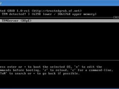TrustedGRUB boot menu with TPM detection