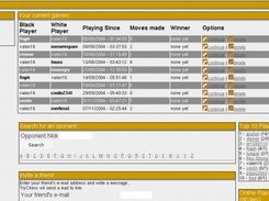 Manage window (current games, topcore lists, search players)