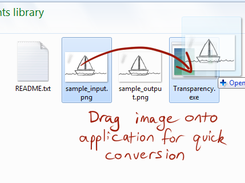 Drag onto application for quick conversion