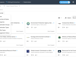 1M+ readily available stakeholders database sorted out by recommended stakeholders most relevant to your workspace. Comprehensive filters to easily find and identify stakeholders of your interest. 